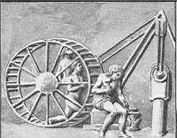 Cabestan actionne par des esclaves, Esclave sculptant (source La Documentation par l'image 1952).jpg